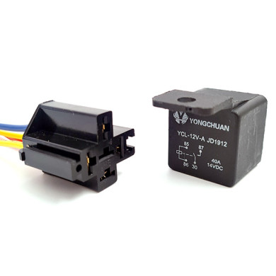 Releu de comutare 12V 40A cu 4 pini cu priză Releu de comutare 12V 40A cu 4 pini cu priză