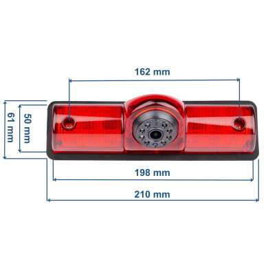 Cameră marșarier universală cu lumină de frânare
