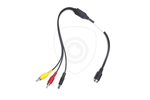 Cablu reductie de la 4-PIN tată la 2x RCA tată + alimentare