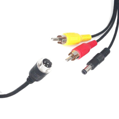 Adaptor reductie de la sursa de alimentare 4-PIN tată / 2x RCA tată + tată