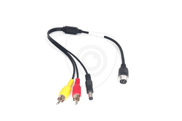 Cablu reductie de la 4-PIN tată la 2x RCA tată + alimentare