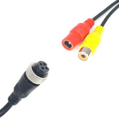 Adaptor reductie 4-PIN mamă / 1x RCA mamă + alimentare mamă