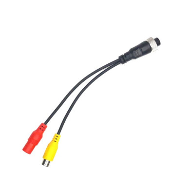 Adaptor reductie 4-PIN mamă / 1x RCA mamă + alimentare mamă