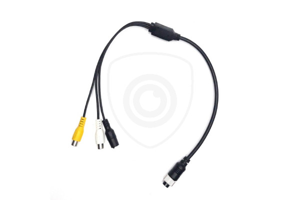 Cablu reductie de la 4-PIN mamă la 2x RCA mamă + alimentare