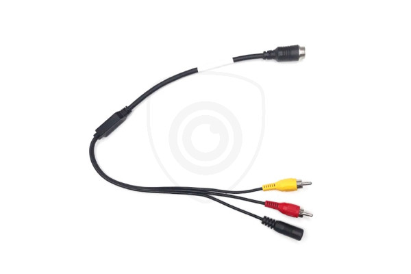 Adaptor reductie de la 4-PIN tată la 2x RCA tată + alimentare mamă