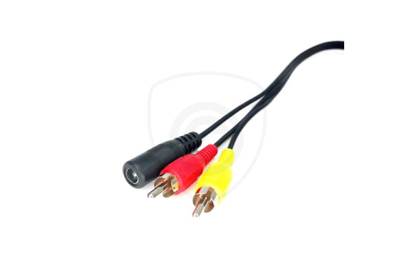 Adaptor reductie de la 4-PIN tată la 2x RCA tată + alimentare mamă