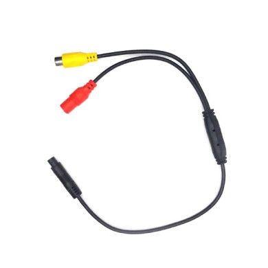 Adaptor reductie de la Mini 4-PIN tată la 1x RCA mamă + sursă de alimentare mamă