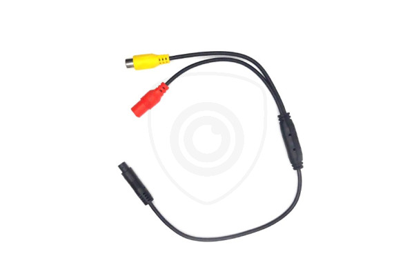 Adaptor reductie de la Mini 4-PIN tată  la 1x RCA mamă + sursă de alimentare mamă