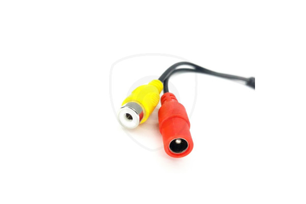 Adaptor reductie de la Mini 4-PIN tată  la 1x RCA mamă + sursă de alimentare mamă