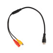Adaptor reductie 4-PIN tată / 2x RCA mamă + alimentare mamă