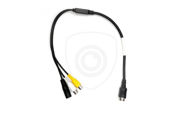 Adaptor reductie 4-PIN tată / 2x RCA mamă + alimentare mamă