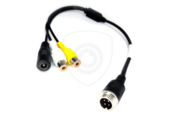 Adaptor reductie 4-PIN tată / 2x RCA mamă + alimentare mamă