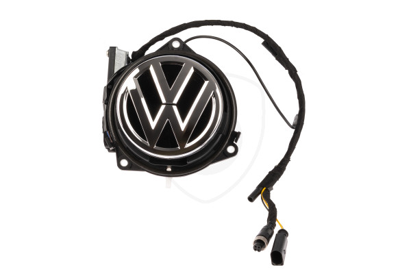 Cameră de marșarier în sigla VW – cameră rabatabilă pentru Volkswagen