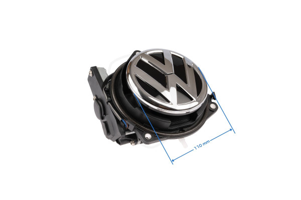 Cameră de marșarier în sigla VW – cameră rabatabilă pentru Volkswagen