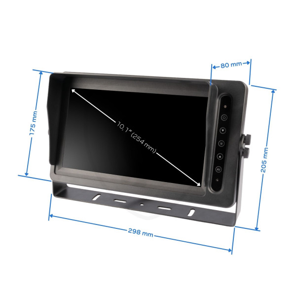 monitor AHD impermeabil 10,1 inci Quad pentru cameră dimensiuni