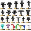 Set de cleme și elemente de fixare auto – 680 de piese + 45 de unelte și accesorii