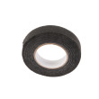 Bandă textilă neagră pentru instalații electrice și cabluri – 15 mm × 10 m