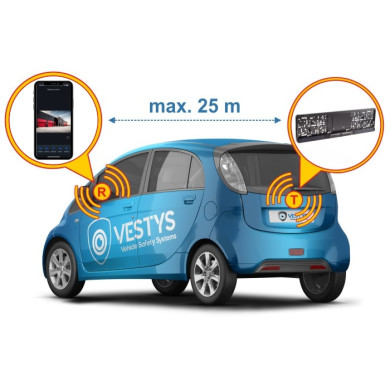 Suport număr cu cameră de marșarier wireless solară pentru telefon