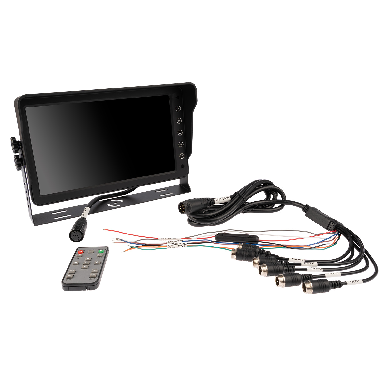 Conținutul pachetului monitorului AHD pentru 6 camere