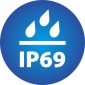 pictogramă care indică gradul de rezistență la apă IP69